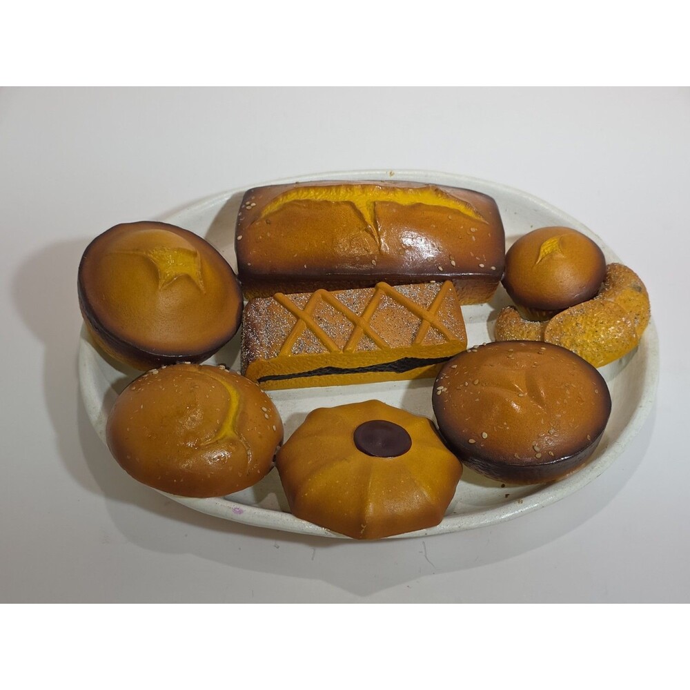 Handmade Bread And Prastries Plate/ kitchen or diner decor.